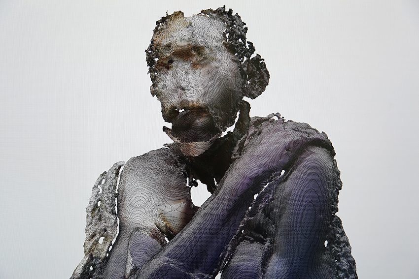 Interrupted 3D scan by artist Paul Coombs
